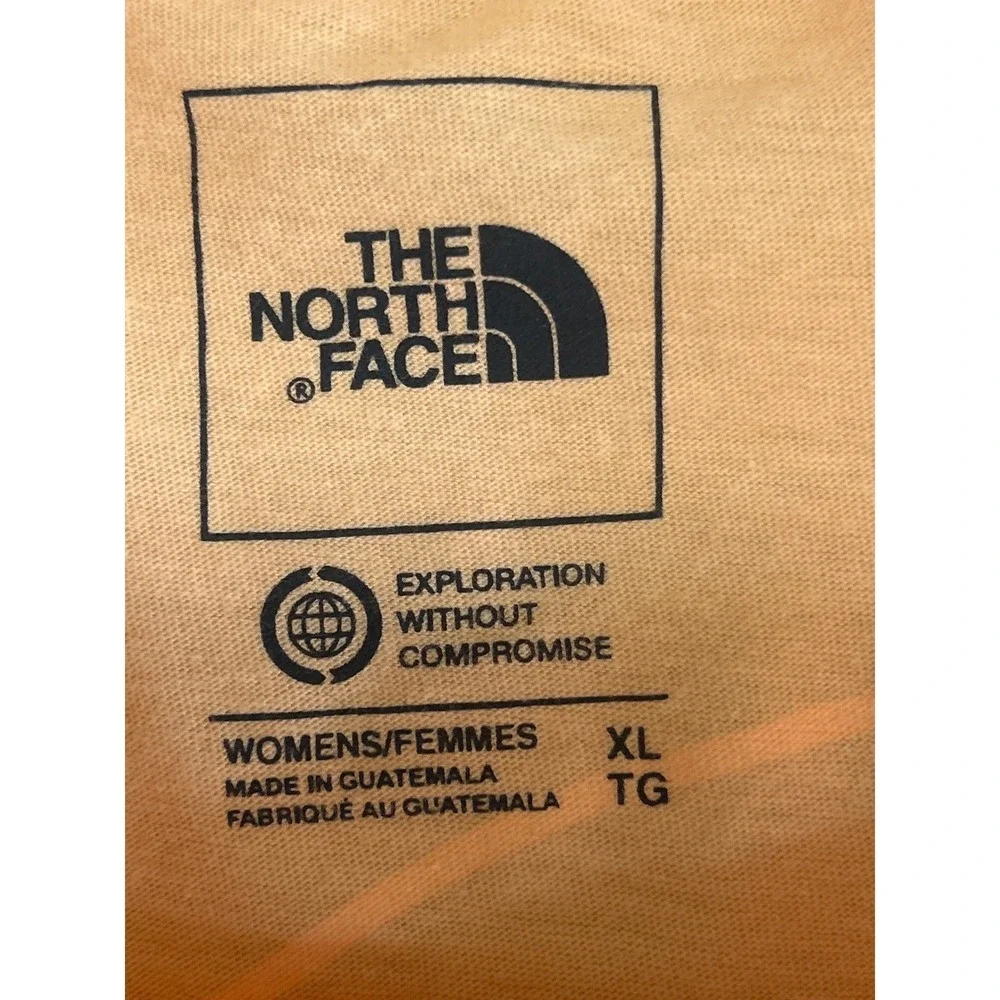 The North Face Womens Outline Tee Bright Cantaloupe Orange Logo Shirt XL NEW - Picture 5 of 10